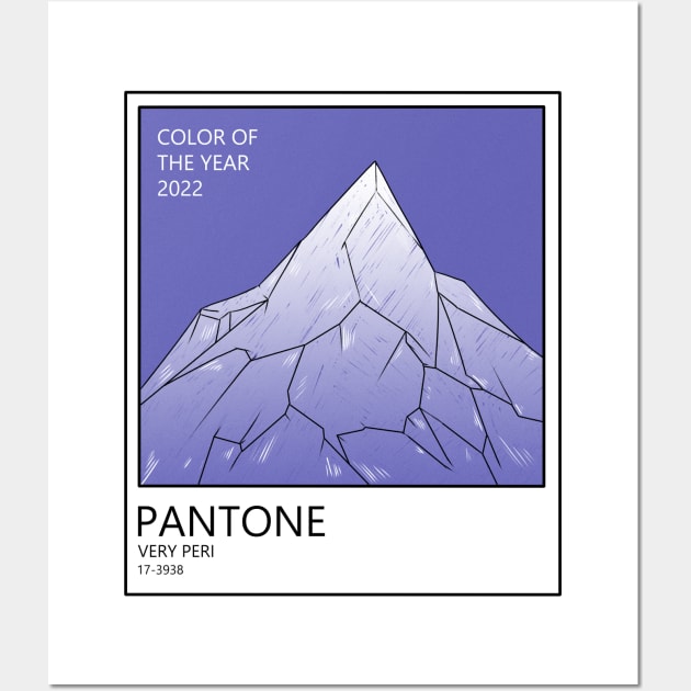 VERY PERI PANTONE Color. Mountain Wall Art by 2dsandy